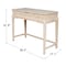 International Concepts Vanity Table, Unfinished DT-2 - alternate 6